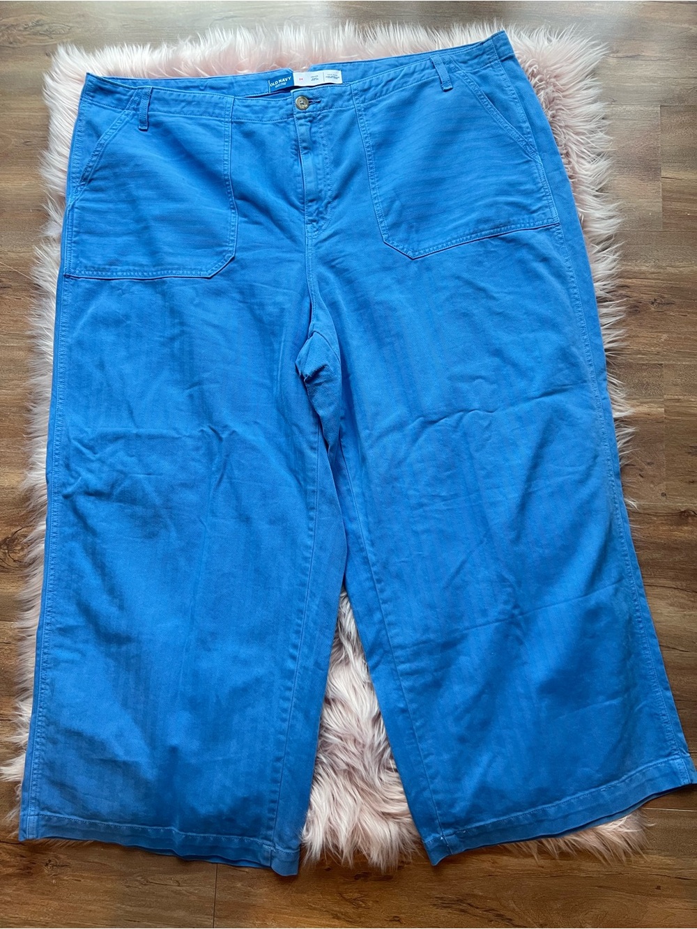 Plus Size Old Navy Light Blue High-Rise Baggy Wide-Leg Pants